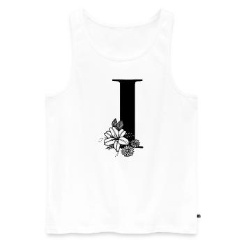 Point I - Men's Premium Organic Tank Top - white - Front - AI Model Male 178 light (178cm)