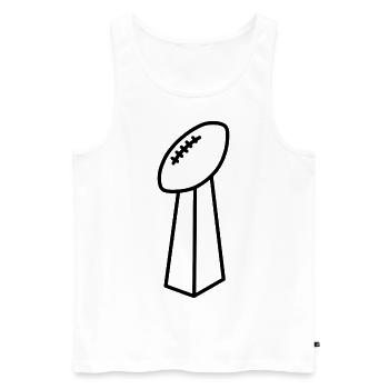 Football américain - Débardeur bio Premium Homme - blanc - Devant - Michal (187cm)