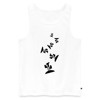 Cactus plant - Men's Premium Organic Tank Top - white - Front - AI Model Male 178 light (178cm)