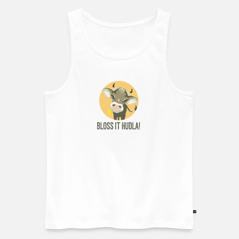 bloss it hudla! - Männer Premium Bio Tank Top - Weiß