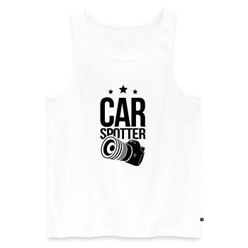 Deluxe Carspotter - Débardeur bio Premium Homme - blanc - Devant - Michal (187cm)