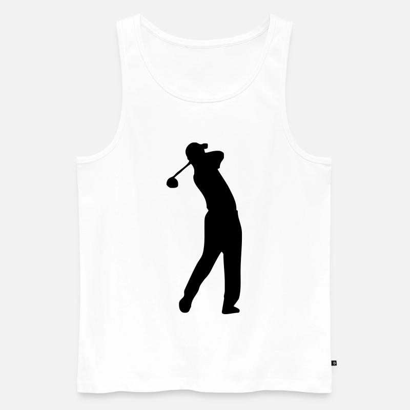 Golf - Männer Premium Bio Tank Top - Weiß