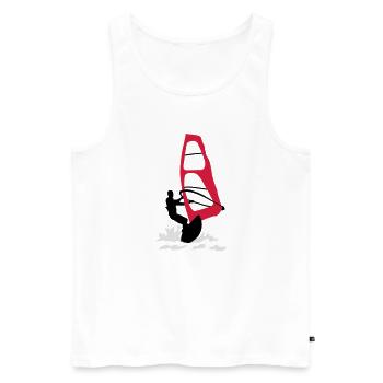 windsurfing_3 - Men's Premium Organic Tank Top - white - Front - Michal (187cm)