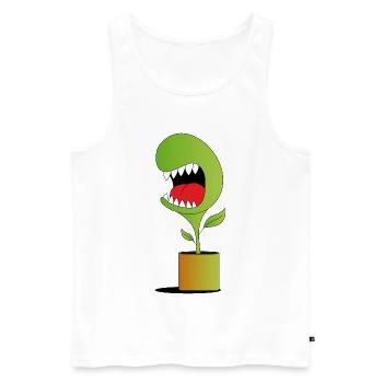 pflanze - Männer Premium Bio Tank Top - Weiß - Vorne - AI Model Male 178 light (178cm)