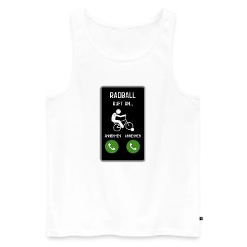 Radball ruft an - Männer Premium Bio Tank Top - Weiß - Vorne - AI Model Male 178 light (178cm)