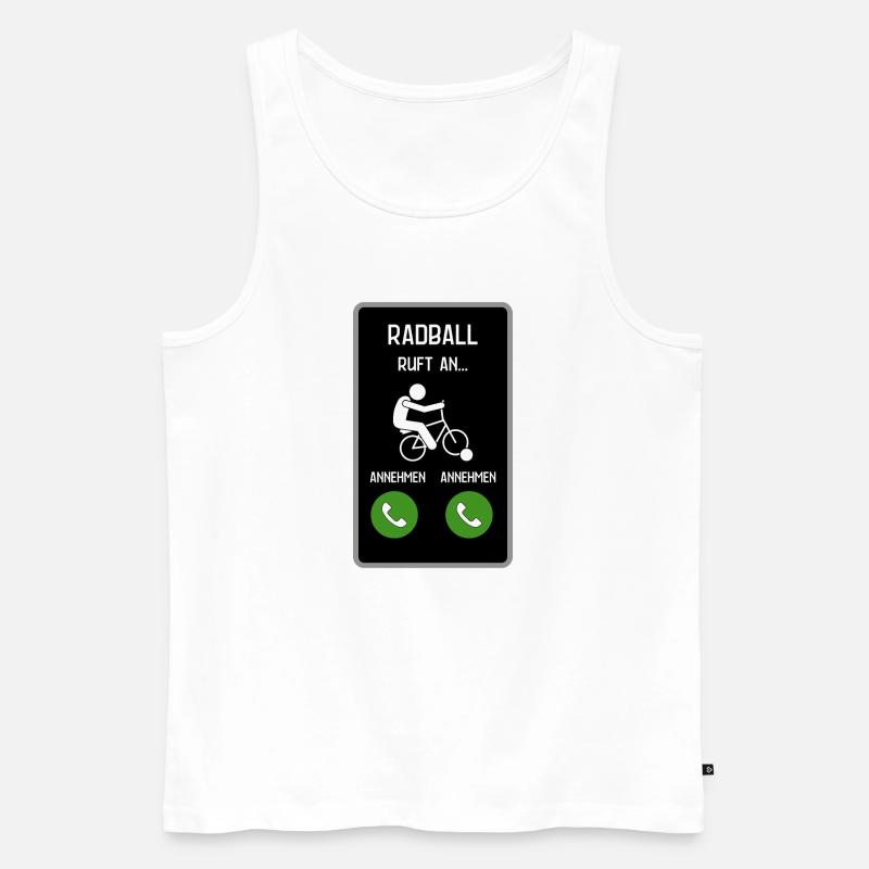 Radball ruft an - Männer Premium Bio Tank Top - Weiß