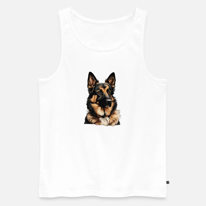 schäferhund - Männer Premium Bio Tank Top - Weiß