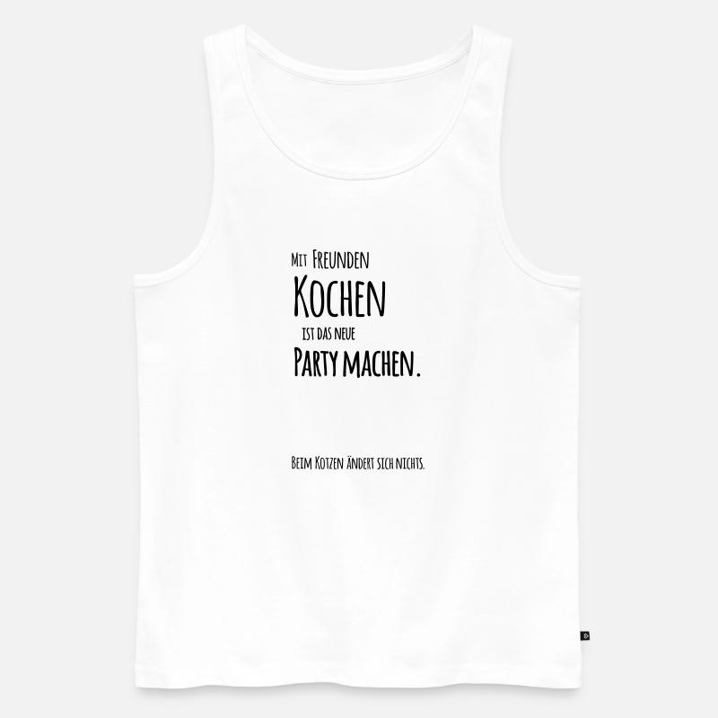 Mit_Freunden_Kochen - Männer Premium Bio Tank Top - Weiß
