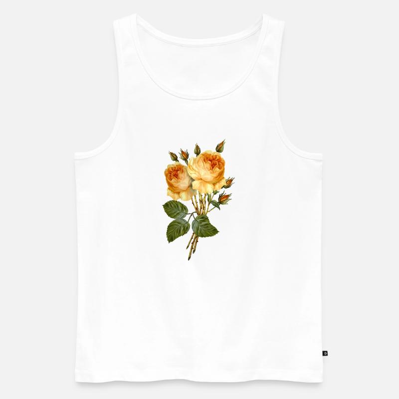 Blumen - Männer Premium Bio Tank Top - Weiß