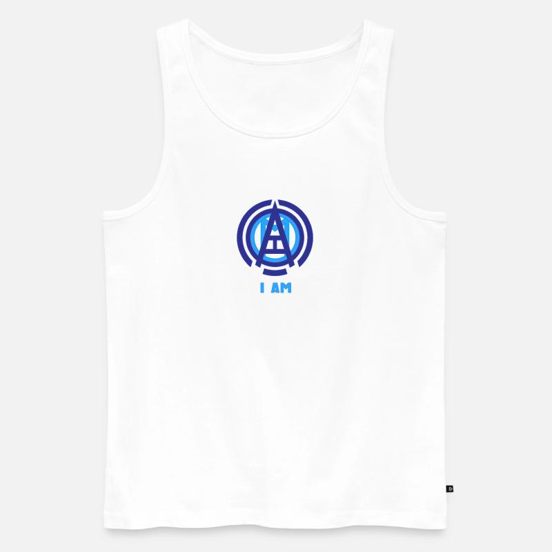 Ich BIN Symbol - Männer Premium Bio Tank Top - Weiß