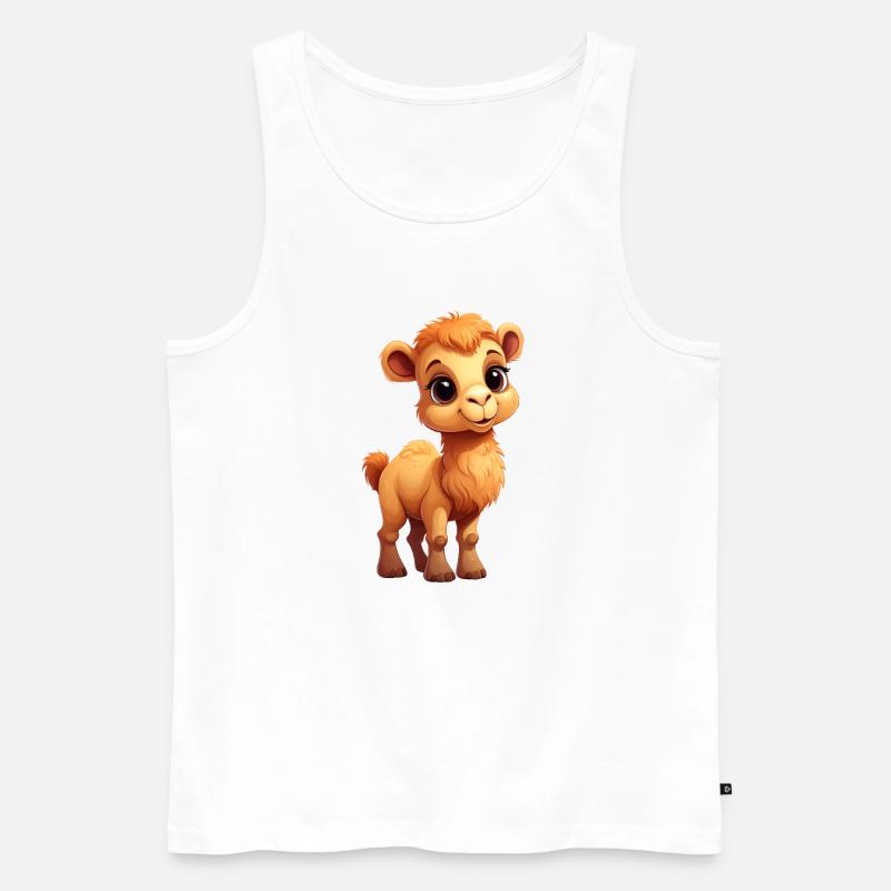 Kamel / Dromedar - Männer Premium Bio Tank Top - Weiß