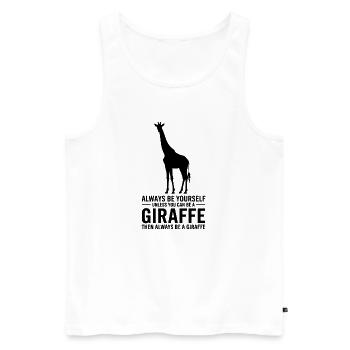 Dynastiques de girafe Girafe Drôle de cadeau de girafe - Débardeur bio Premium Homme - blanc - Devant - Michal (187cm)