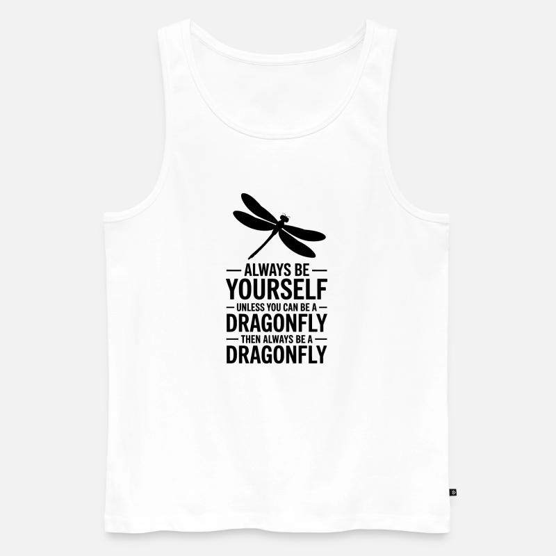 Libellen Sprüche Libelle Lustige Libellen Geschenk - Männer Premium Bio Tank Top - Weiß
