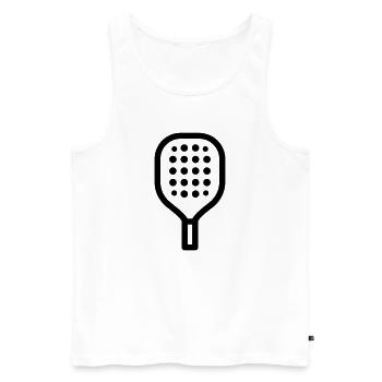 padel - Débardeur bio Premium Homme - blanc - Devant - AI Model Male 178 light (178cm)