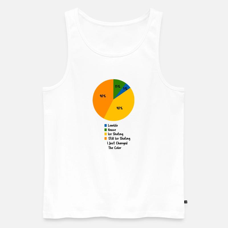 Eislauf-Leben Pie-Chart Eiskunstläufer - Männer Premium Bio Tank Top - Weiß