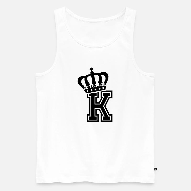 Buchstabe K - Männer Premium Bio Tank Top - Weiß