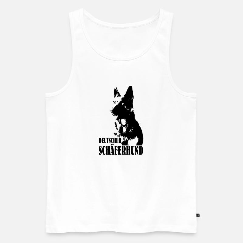 Deutscher Schäferhund - Männer Premium Bio Tank Top - Weiß