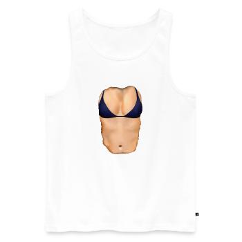 Mein wahres Ich - Bikini Blau - Männer Premium Bio Tank Top - Weiß - Vorne - AI Model Male 178 light (178cm)
