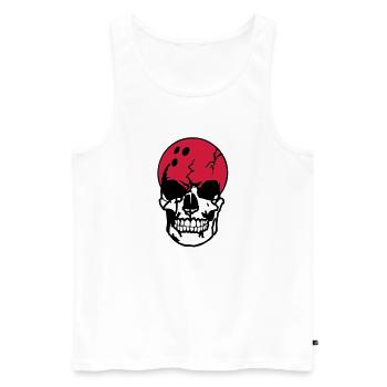 death bowling ball head dead skull11204 - Men's Premium Organic Tank Top - white - Front - Michal (187cm)