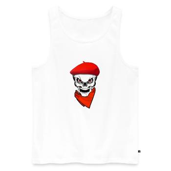 Basque skull festayre 1 - Men's Premium Organic Tank Top - white - Front - AI Model Male 178 light (178cm)