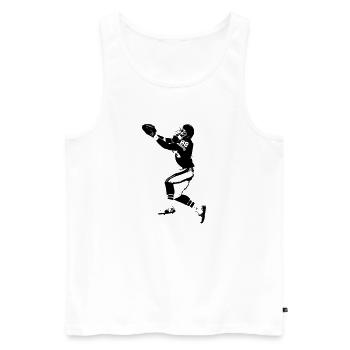 touchdown - Männer Premium Bio Tank Top - Weiß - Vorne - Michal (187cm)