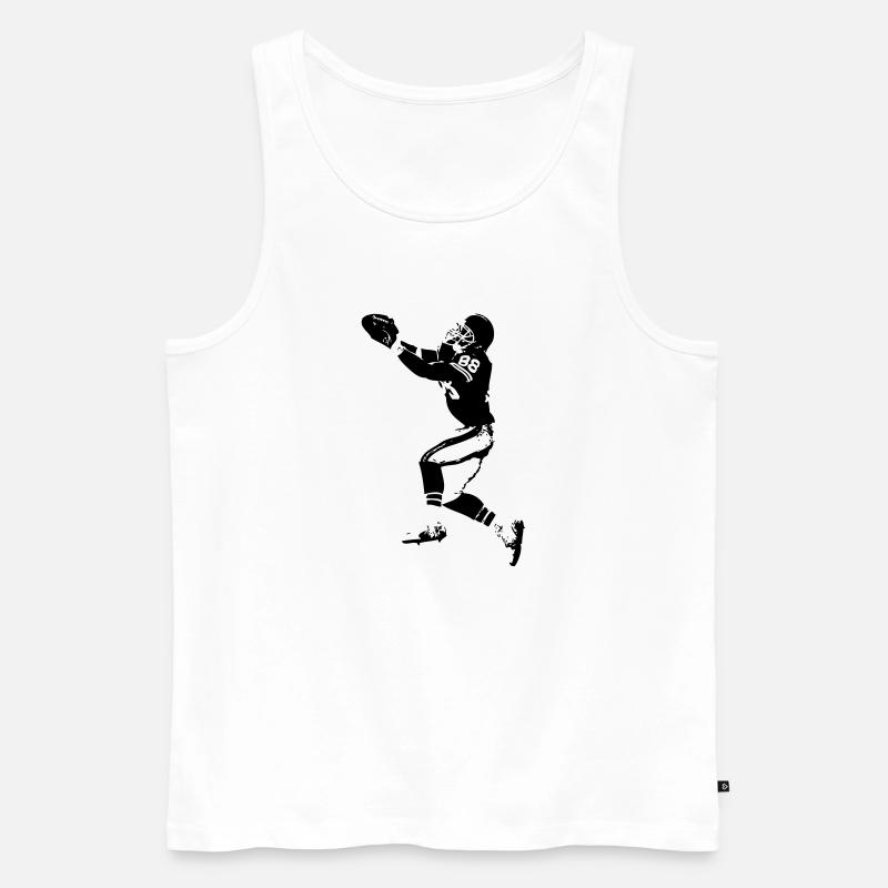 touchdown - Männer Premium Bio Tank Top - Weiß