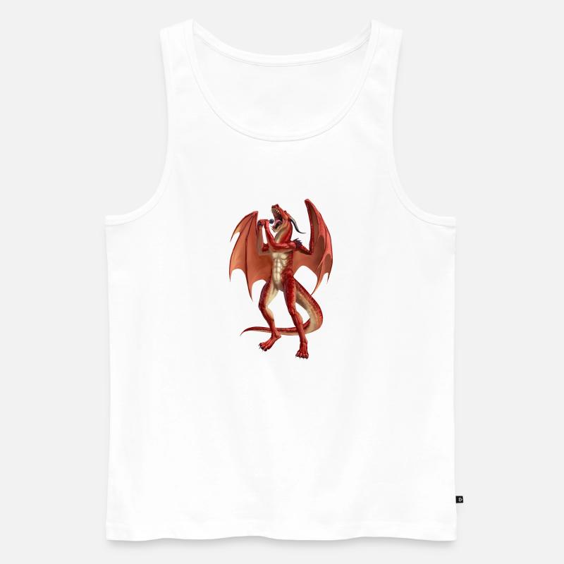 Singing Dragon - Männer Premium Bio Tank Top - Weiß