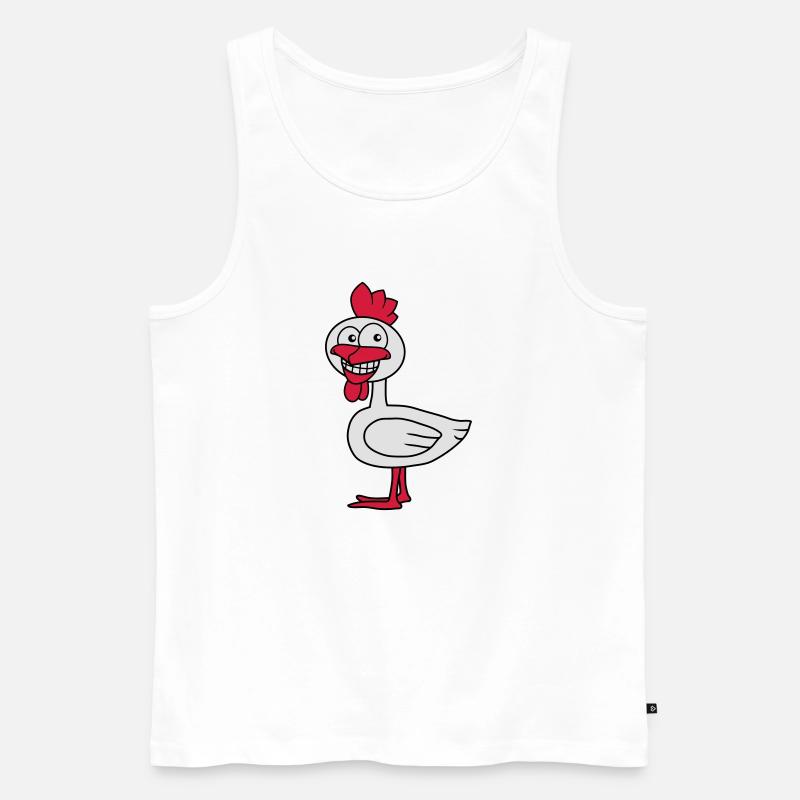 Cool Chicken - Männer Premium Bio Tank Top - Weiß