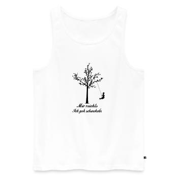 Mir reichts ich geh schaukeln - Männer Premium Bio Tank Top - Weiß - Vorne - Michal (187cm)