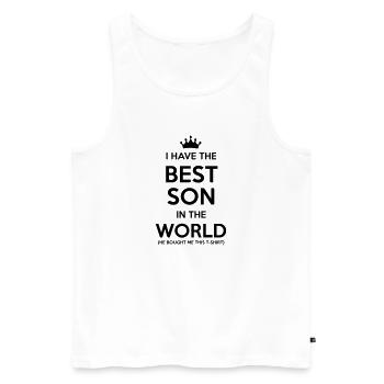 i have the best son in the world - Männer Premium Bio Tank Top - Weiß - Vorne - AI Model Male 178 light (178cm)