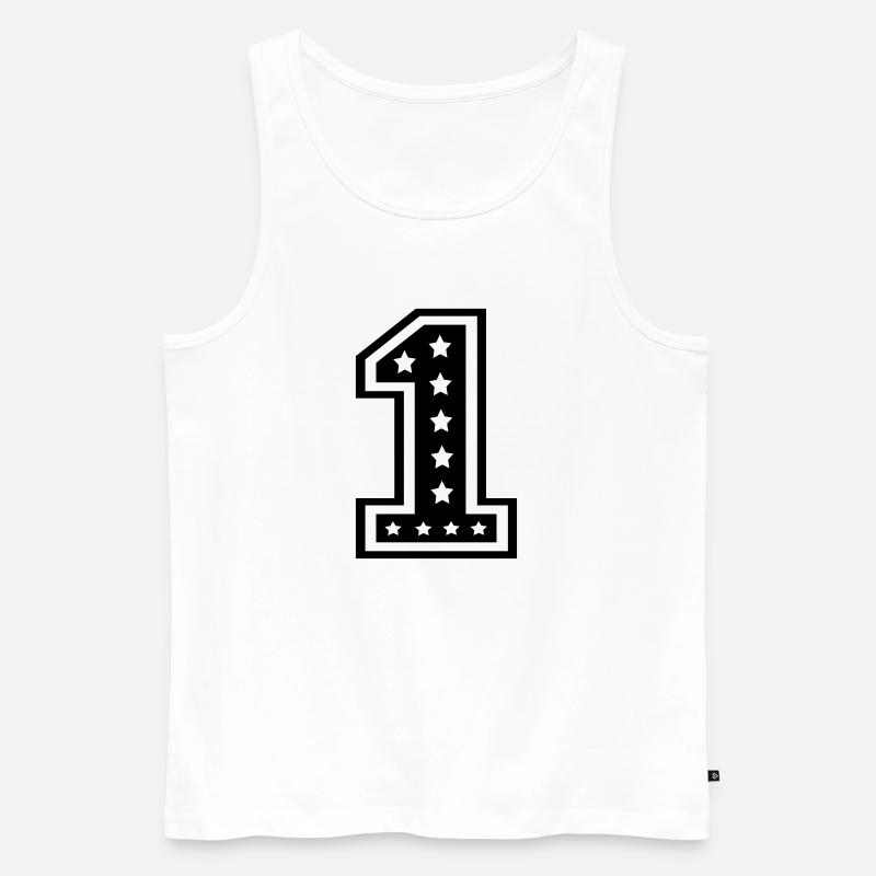Nr. 1 - Männer Premium Bio Tank Top - Weiß