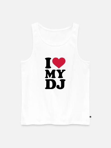DJ - Männer Premium Bio Tank Top - Weiß