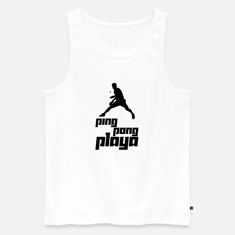 Ping Pong Playa (Vector) - Männer Premium Bio Tank Top - Weiß