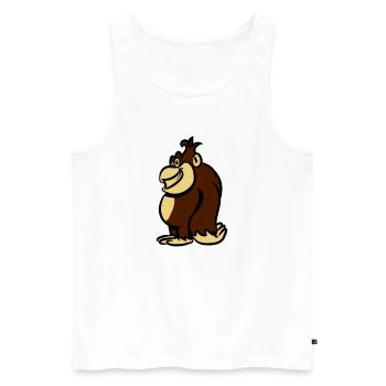 monkey sweet funny funny - Men's Premium Organic Tank Top - white - Front - AI Model Male 178 light (178cm)