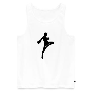 Muay Thai - Männer Premium Bio Tank Top - Weiß - Vorne - AI Model Male 178 light (178cm)