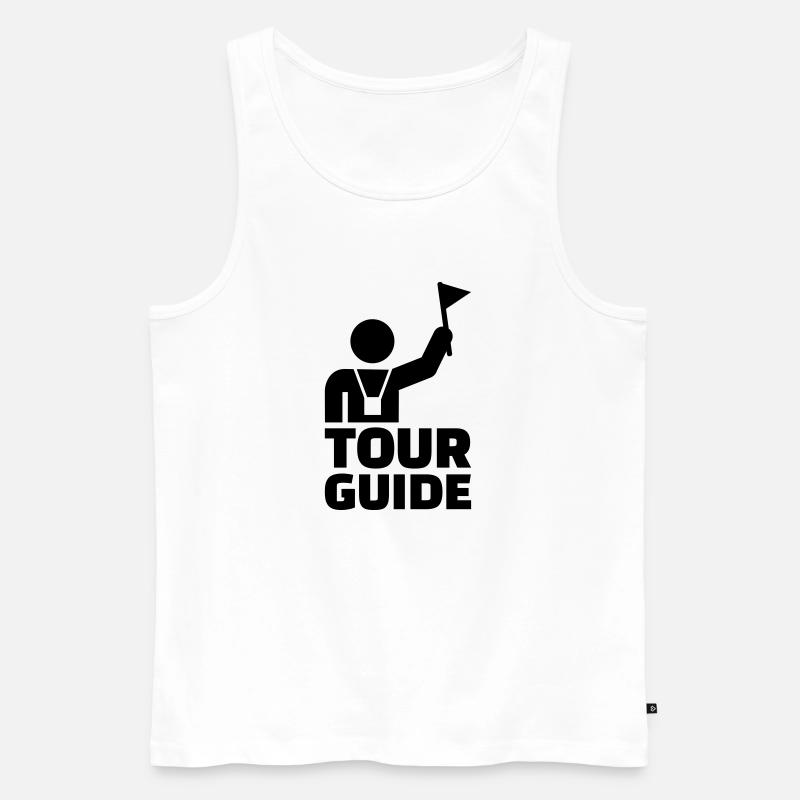 Reiseleiter - Männer Premium Bio Tank Top - Weiß