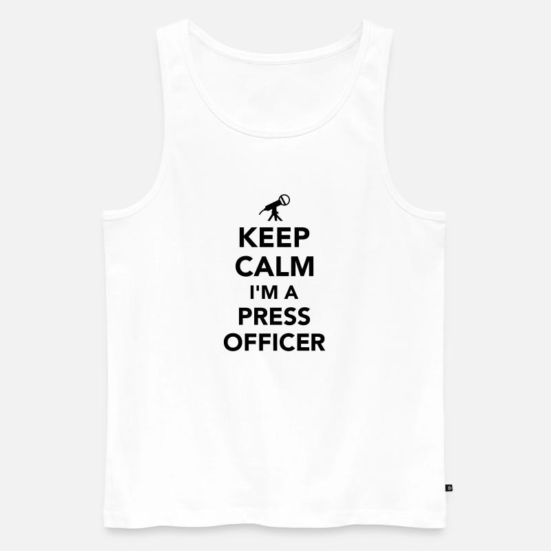 Pressesprecher - Männer Premium Bio Tank Top - Weiß