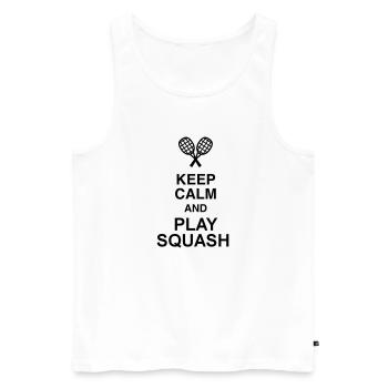 Squash Sport Game Match Champion Victory - Men's Premium Organic Tank Top - white - Front - Michal (187cm)