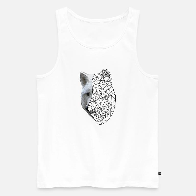 Wolf 2 - Männer Premium Bio Tank Top - Weiß