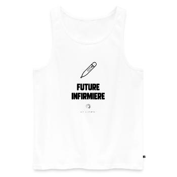 Futur infirmière - Débardeur bio Premium Homme - blanc - Devant - Michal (187cm)