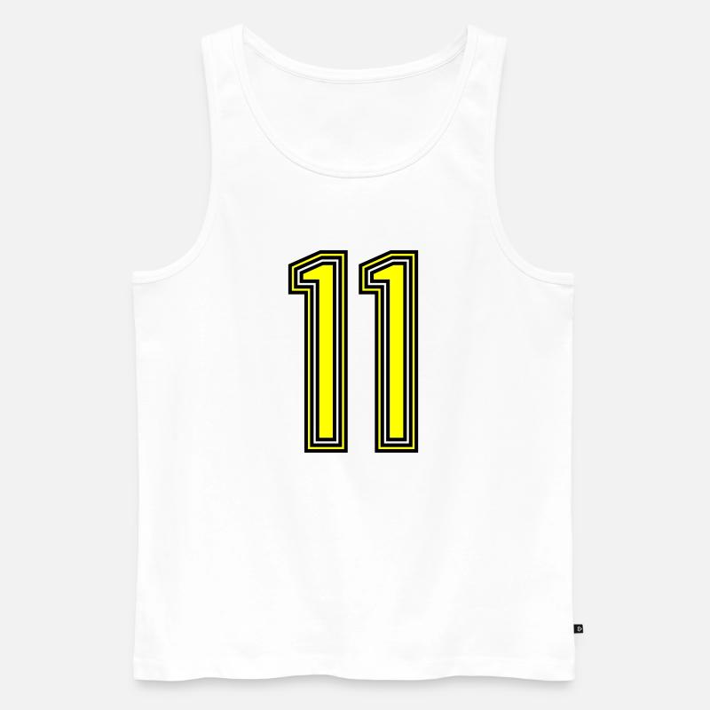 11 - Männer Premium Bio Tank Top - Weiß