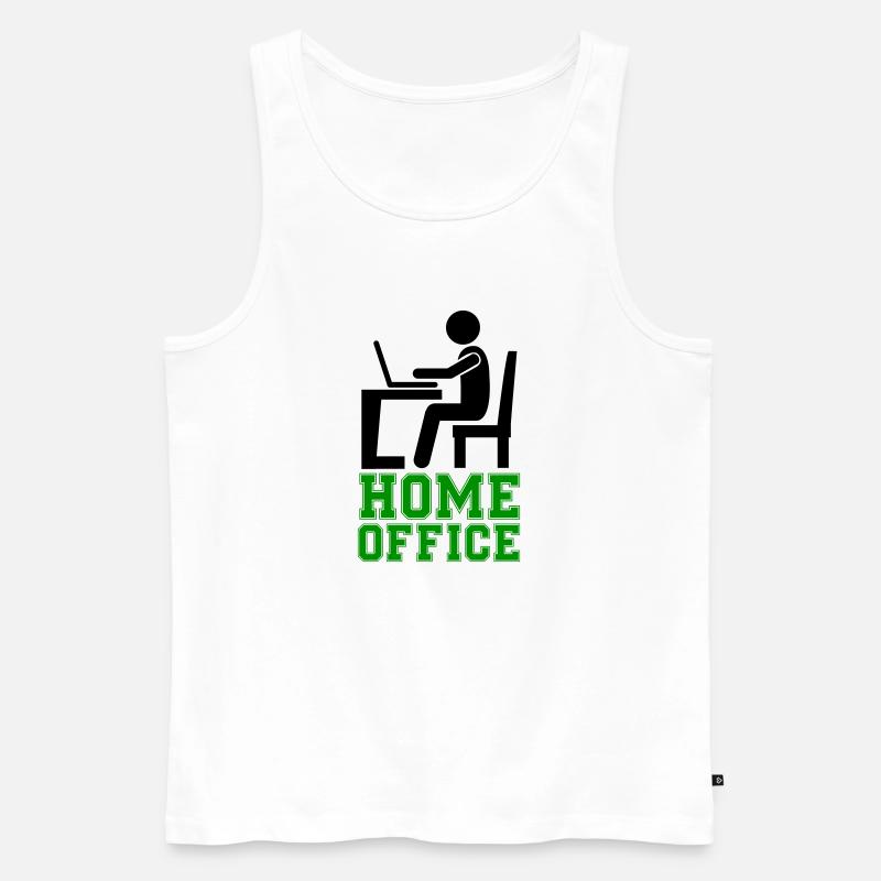 computer work home office - Männer Premium Bio Tank Top - Weiß