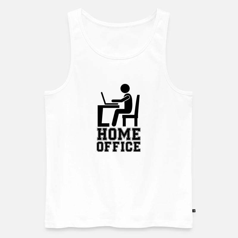 computer work home office - Männer Premium Bio Tank Top - Weiß