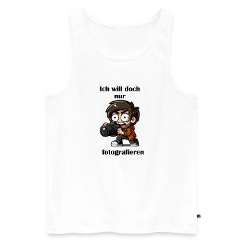 Fotografin Aktion - Männer Premium Bio Tank Top - Weiß - Vorne - AI Model Male 178 light (178cm)