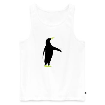 pinguin - Männer Premium Bio Tank Top - Weiß - Vorne - AI Model Male 178 light (178cm)