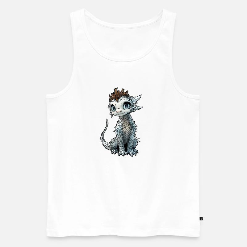Druid Ice drakonisches Charakter-RPG - Männer Premium Bio Tank Top - Weiß