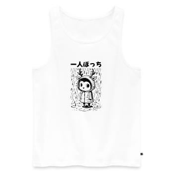 Hitori Bocchi Rainy Days - Men's Premium Organic Tank Top - white - Front - Michal (187cm)