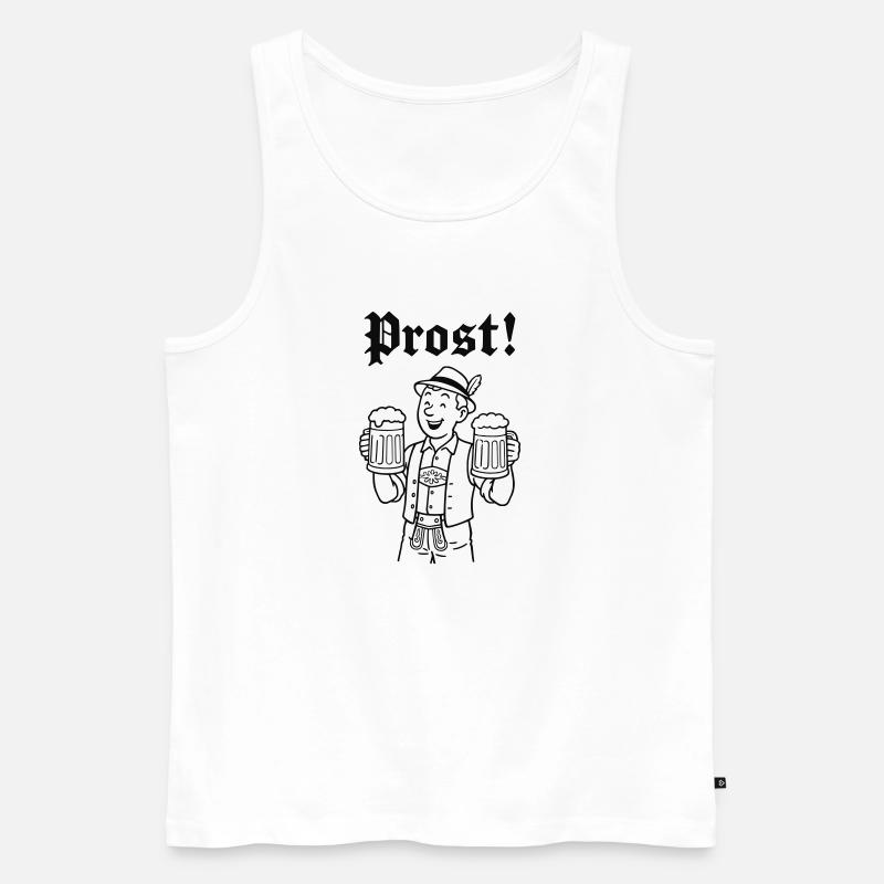 Bierjunge - Männer Premium Bio Tank Top - Weiß