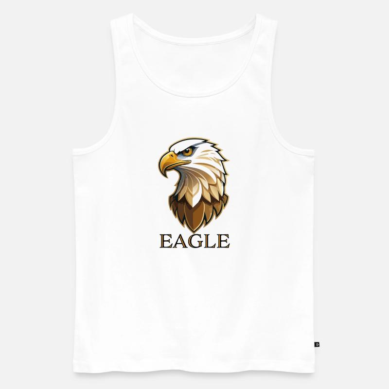 Eagle Head - Männer Premium Bio Tank Top - Weiß