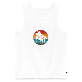Piano Music - Men's Premium Organic Tank Top - white - Front - Michal (187cm)